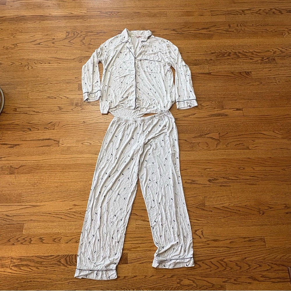 Eberjey White and Blue Jumpsuit